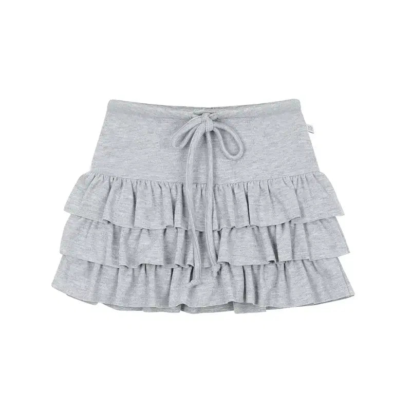 [BUNJANG] Deini Frill Skirt - Gray / 데이니 프릴 스커트 그레이