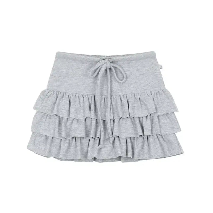 [BUNJANG] Deini Frill Skirt - Gray / 데이니 프릴 스커트 그레이