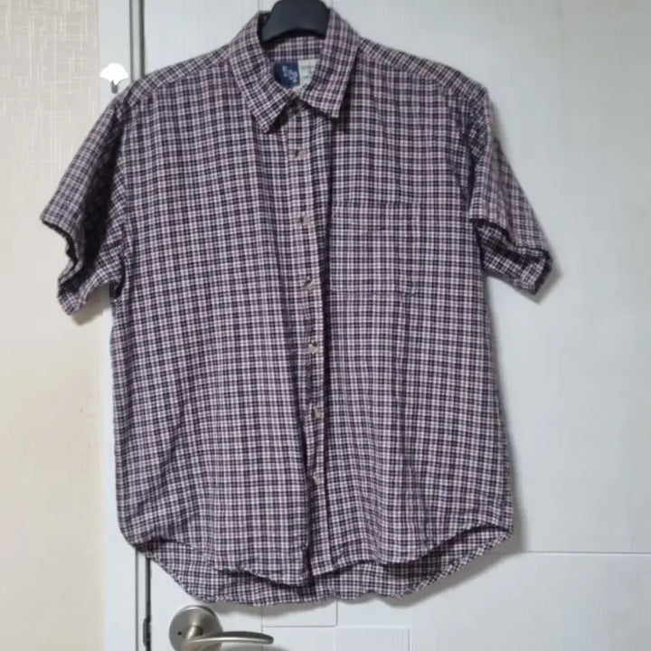 [BUNJANG] Unbranded Checkered Short-Sleeved Shirt / 체크 반팔 셔츠 LL