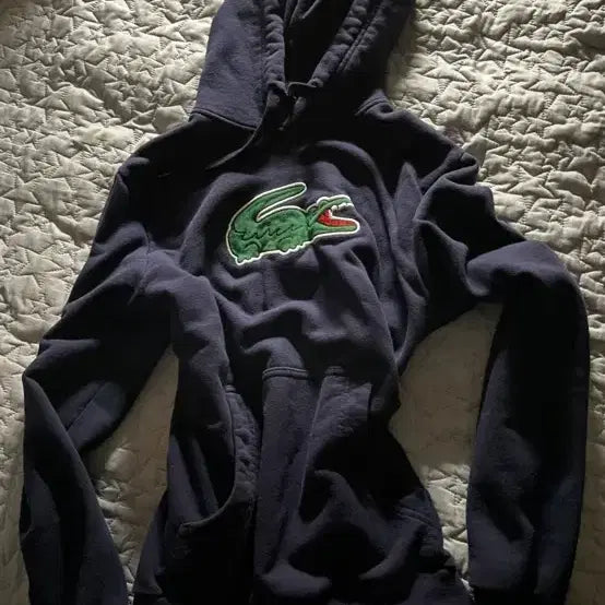 [BUNJANG] Lacoste Navy Hoodie / 라코스테 네이비 후드티