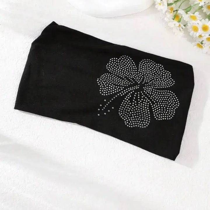[BUNJANG] Flower Cubic Hairband / 새상품) 플라워 큐빅 헤어밴드/핫픽스/헤어밴드/휴가룩/바캉스룩