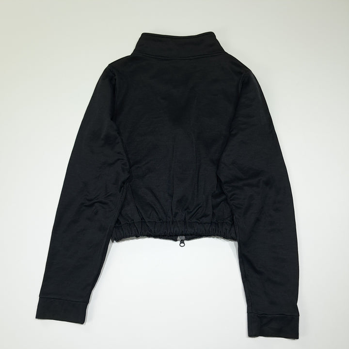 [BUNJANG] Adidas Clima-Warm Asymmetrical Black Crop Jacket / CL818 FREE 아디다스 기모 비대칭 블랙 크롭 집업 자켓