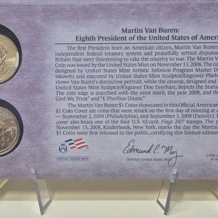 [BUNJANG] US Presidential Dollar Coin Set 2008 / 2008미국 대통령 기념 주화+초일봉피