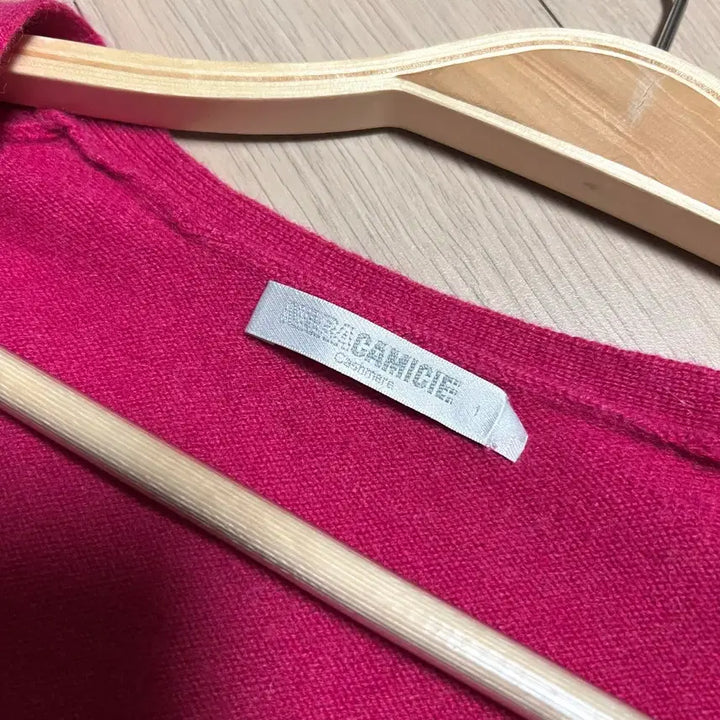[BUNJANG] Narakamiche Cashmere 100% Punch Lace Ribbon Open Short Cardigan / 나라카미체 캐시미어100% 펀칭 레이스 리본 오픈 숏 가디건 진달래핑크