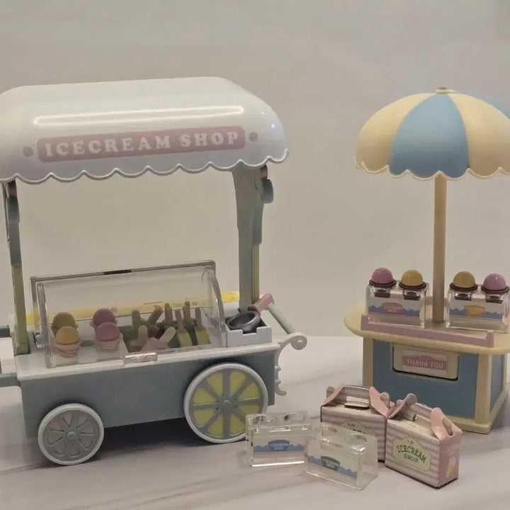 [BUNJANG] Sylvanian Families Ice Cream Cart and Candy Wagon Set / 실바니안 아이스크림 카트 올드버전