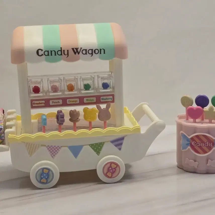 [BUNJANG] Sylvanian Families Ice Cream Cart and Candy Wagon Set / 실바니안 아이스크림 카트 올드버전
