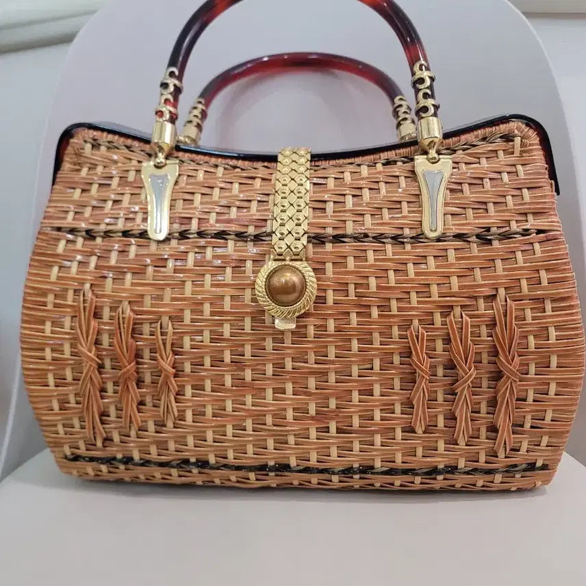[BUNJANG] Vintage Rattan Tote Bag / 빈티지 라탄가방 토트백