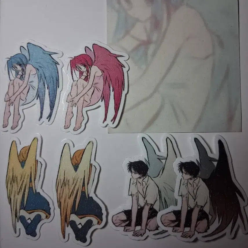 [BUNJANG] Hunter x Hunter Unofficial Angel Sticker Set / 헌터헌터 비공식 천사 스티커 클로로 크라피카 네온