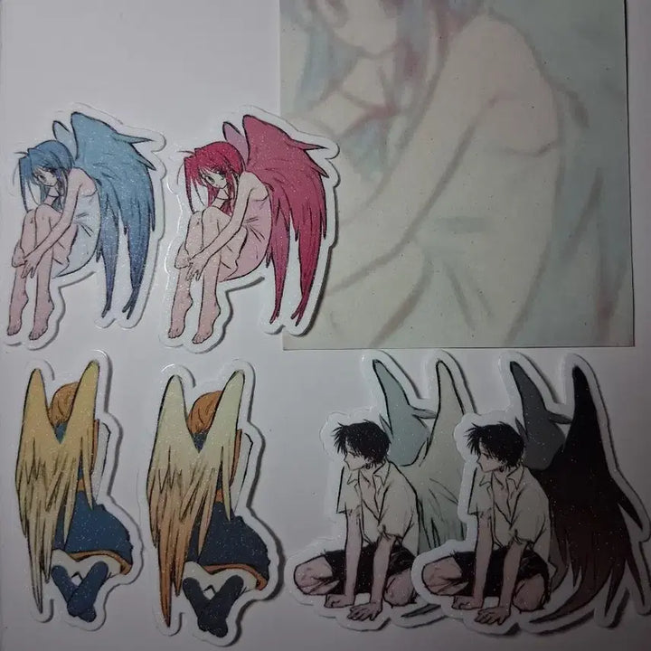 [BUNJANG] Hunter x Hunter Unofficial Angel Sticker Set / 헌터헌터 비공식 천사 스티커 클로로 크라피카 네온