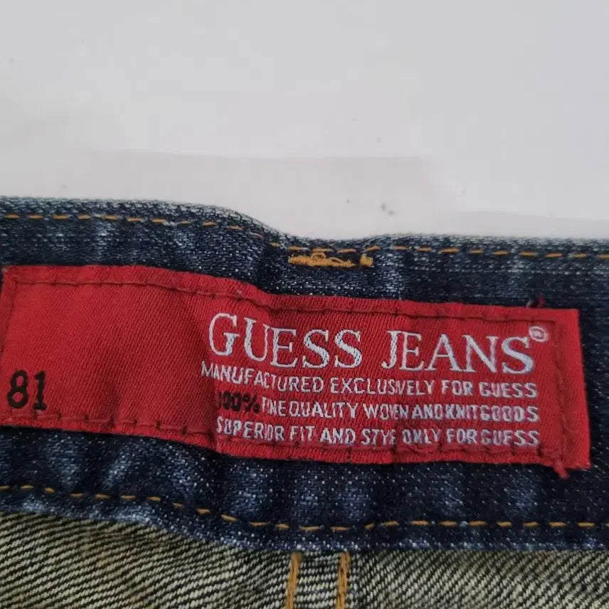[BUNJANG] Guess Los Angeles Dark Blue Wash Denim Jeans / 30)게스 로스앤젤레스 다크블루색 워싱 데님 생지 일자청바지