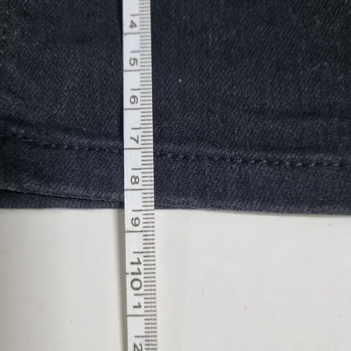 [BUNJANG] Plac Jeans Slim Straight Black Jeans / 32)플랙진 가죽패치 재팬 슬림 스트레이트 스판 블랙 일자청바지