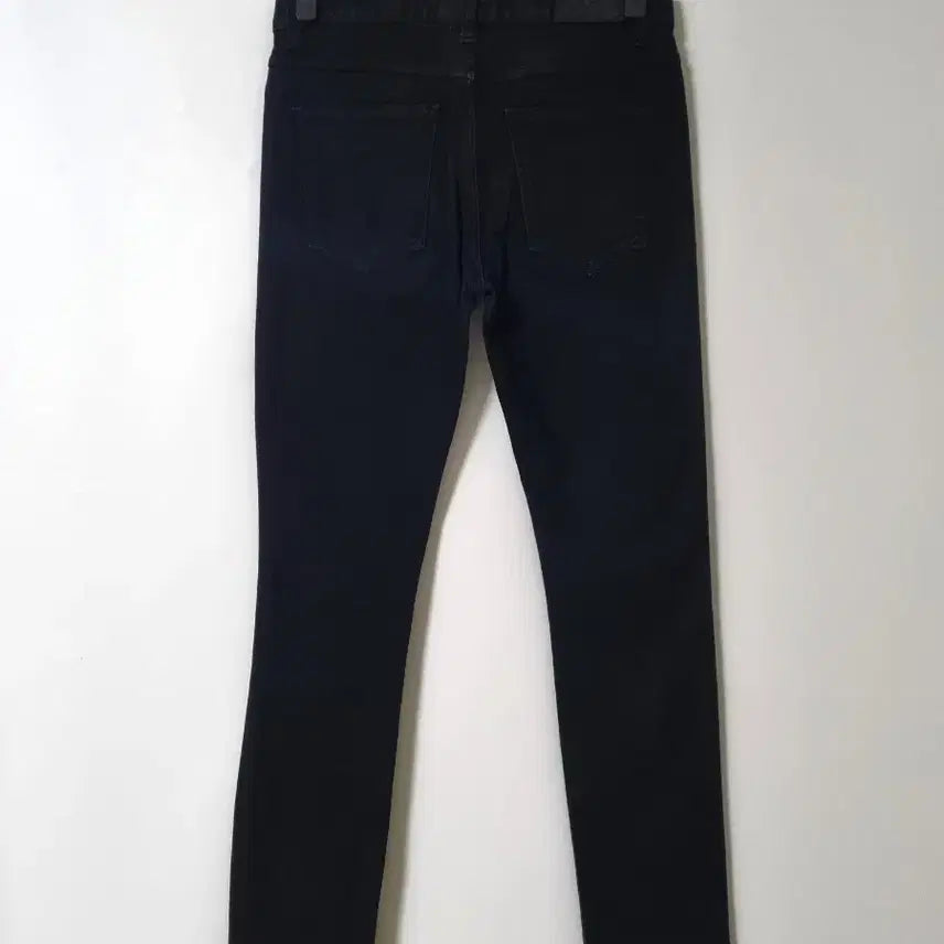 [BUNJANG] Plac Jeans Slim Straight Black Jeans / 32)플랙진 가죽패치 재팬 슬림 스트레이트 스판 블랙 일자청바지