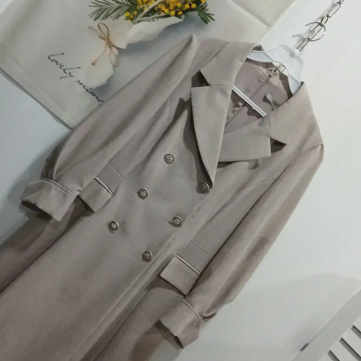 [SOLD OUT] 케네스레이디Kenneth Lady 카라넥더블버튼플레어원피스66