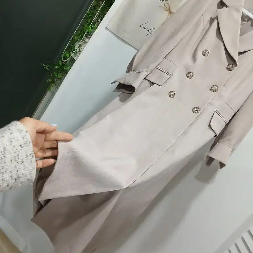 [SOLD OUT] 케네스레이디Kenneth Lady 카라넥더블버튼플레어원피스66