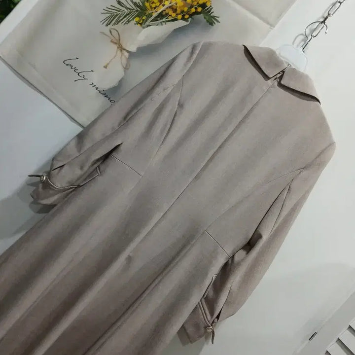 [SOLD OUT] 케네스레이디Kenneth Lady 카라넥더블버튼플레어원피스66