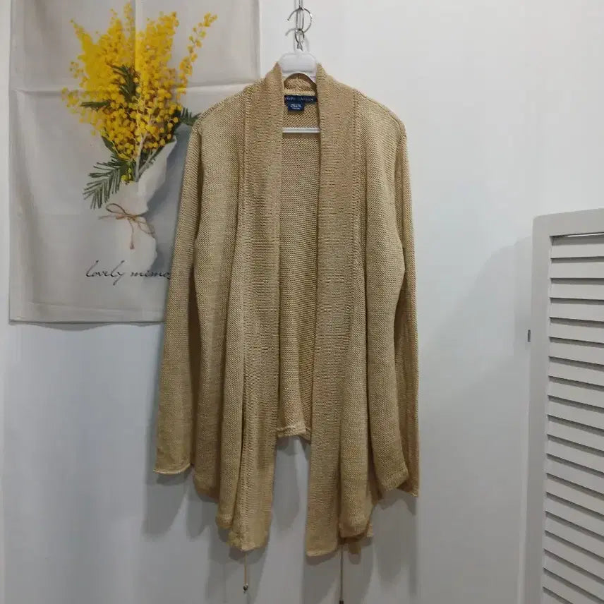 [BUNJANG] Polo Ralph Lauren Linen Drape Cardigan / 폴로랄프로렌.(마100%)드레이프 가디건 M.66.사용감없음