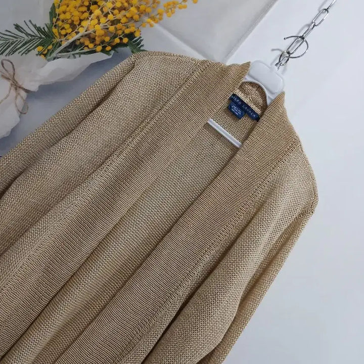 [BUNJANG] Polo Ralph Lauren Linen Drape Cardigan / 폴로랄프로렌.(마100%)드레이프 가디건 M.66.사용감없음