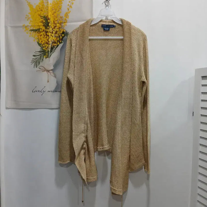 [BUNJANG] Polo Ralph Lauren Linen Drape Cardigan / 폴로랄프로렌.(마100%)드레이프 가디건 M.66.사용감없음