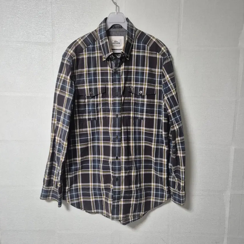 [SOLD OUT] 라코스테 남성 체크 셔츠100