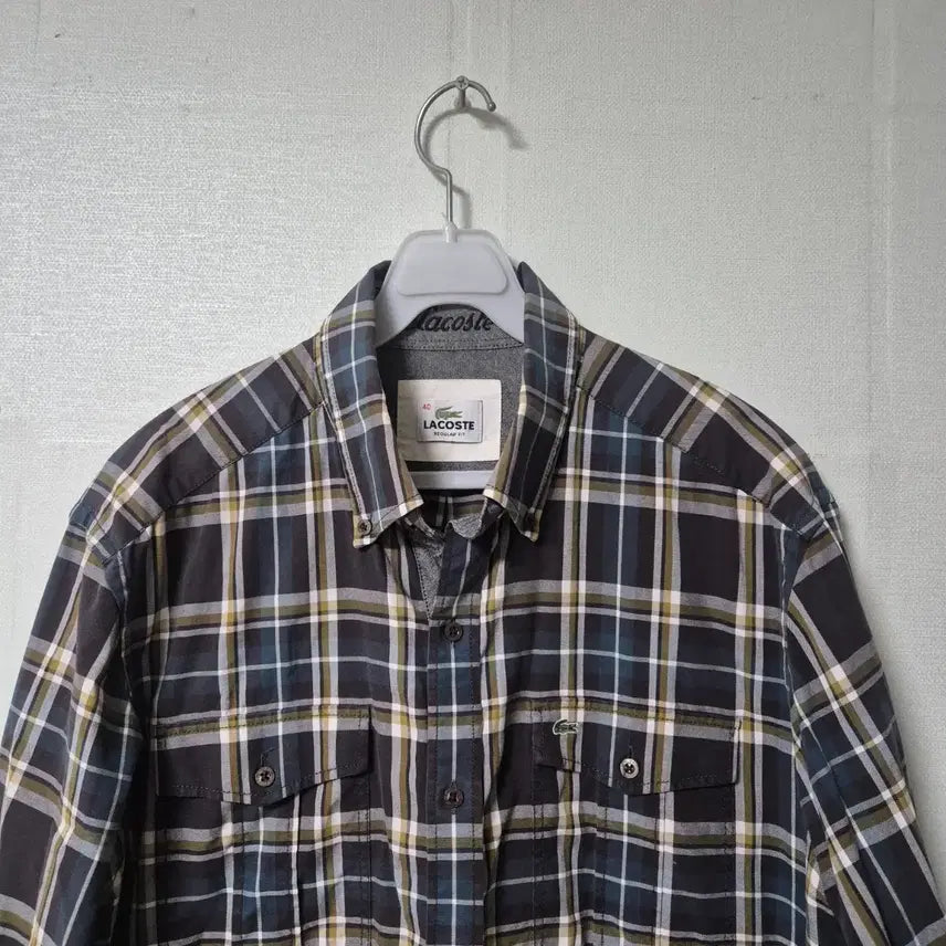 [SOLD OUT] 라코스테 남성 체크 셔츠100