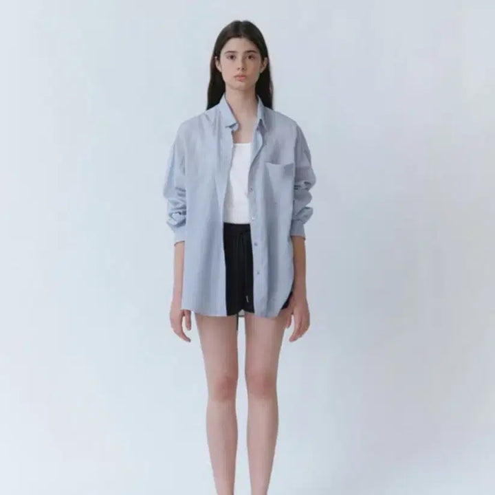 [BUNJANG] URAGO Airy Loose Fit Shirt Sky Blue / 유라고(URAGO) 에어리 루즈핏 셔츠 스카이블루