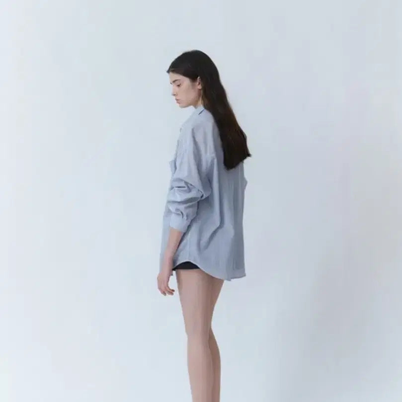 [BUNJANG] URAGO Airy Loose Fit Shirt Sky Blue / 유라고(URAGO) 에어리 루즈핏 셔츠 스카이블루