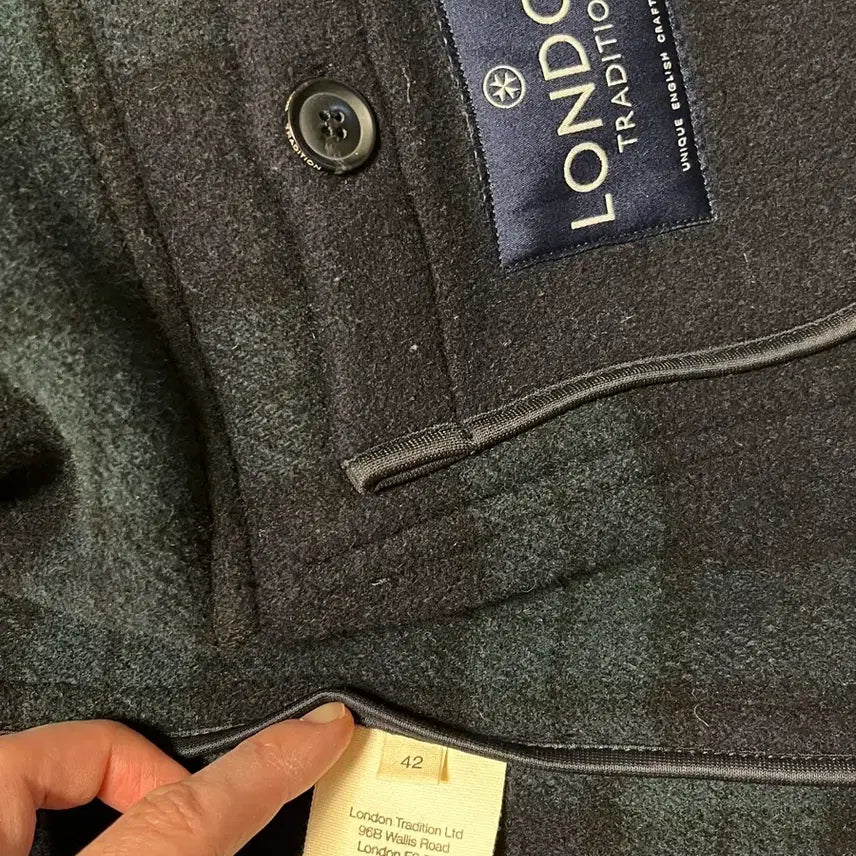 [BUNJANG] London Tradition Jackson Half Coat Navy / [42] 런던트레디션 잭슨 하프코트 네이비