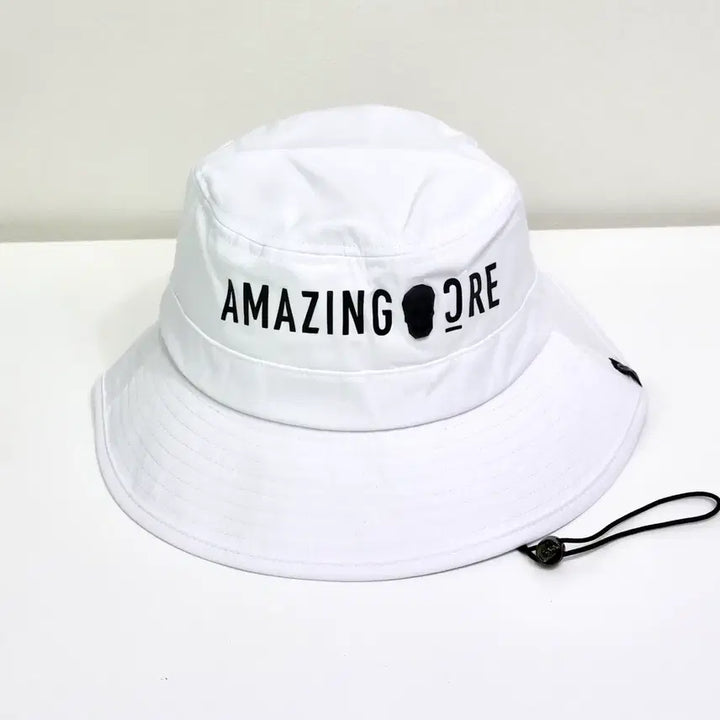 [BUNJANG] Amazingcree White Unisex Golf Bucket Hat / 어메이징크리 화이트 남여공용 골프모자 벙거지 버킷햇