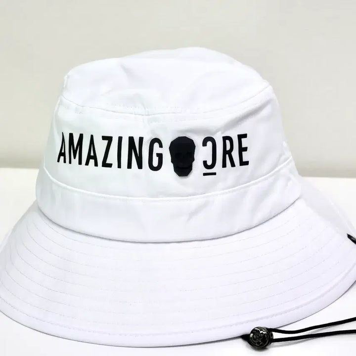 [BUNJANG] Amazingcree White Unisex Golf Bucket Hat / 어메이징크리 화이트 남여공용 골프모자 벙거지 버킷햇