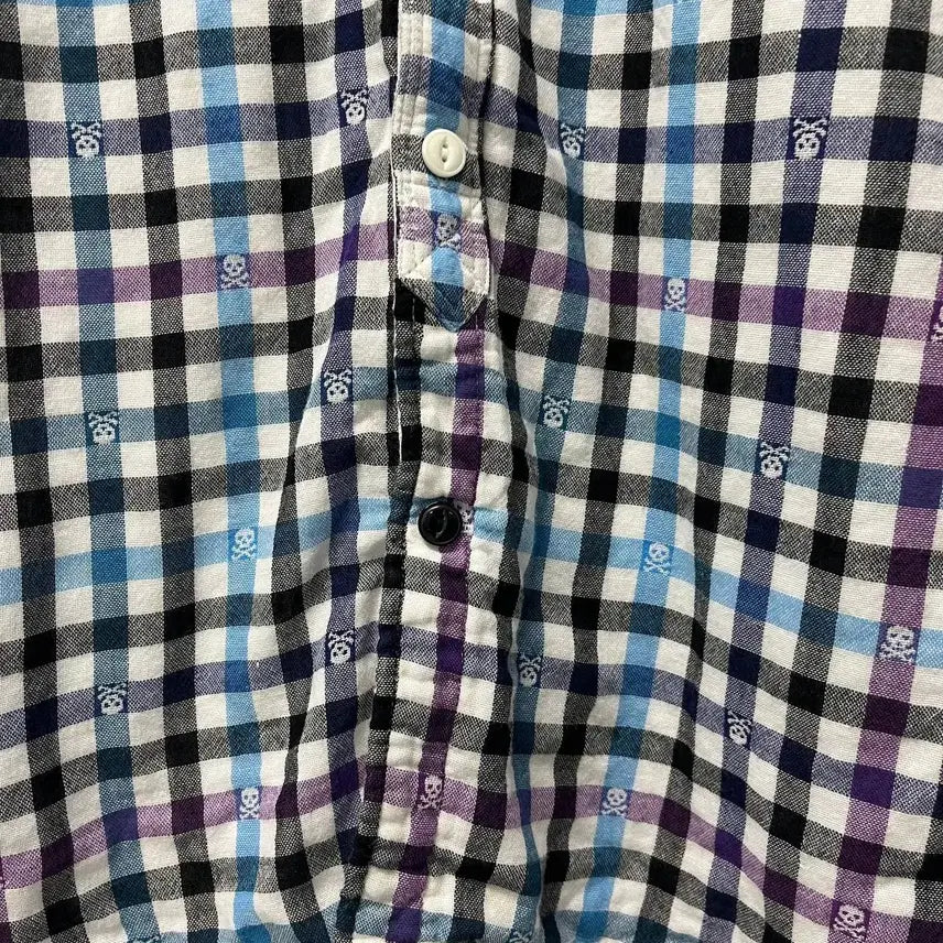 [BUNJANG] BEAMS HEART Skull Check Shirt / [L]  BEAMS HEART 빔즈 스컬 체크 셔츠 95~98사이즈