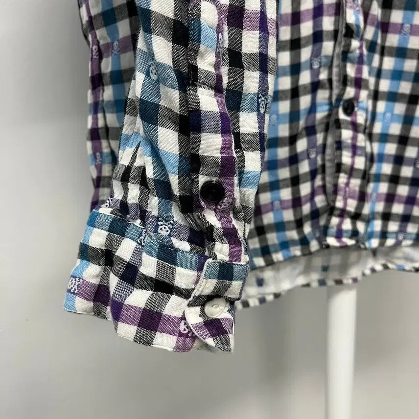 [BUNJANG] BEAMS HEART Skull Check Shirt / [L]  BEAMS HEART 빔즈 스컬 체크 셔츠 95~98사이즈