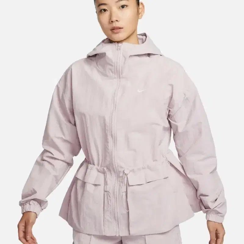 [BUNJANG] Nike Pink Windbreaker Hooded Jacket / 나이키 핑크 바람막이 후드 자켓