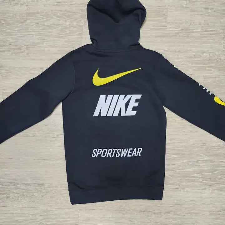 [BUNJANG] Nike Swoosh Black Hoodie S / 나이키 스우시 블랙 후드티 S