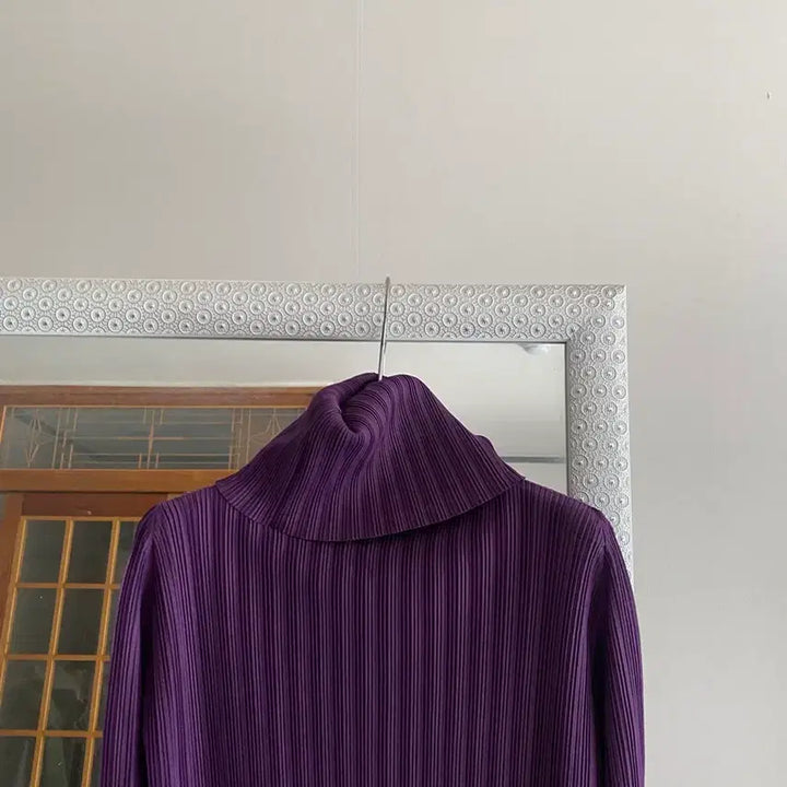 [BUNJANG] Pleats Please Purple Long Sleeve Top / 플리츠플리즈 새 상의 얼른 데려가주세요