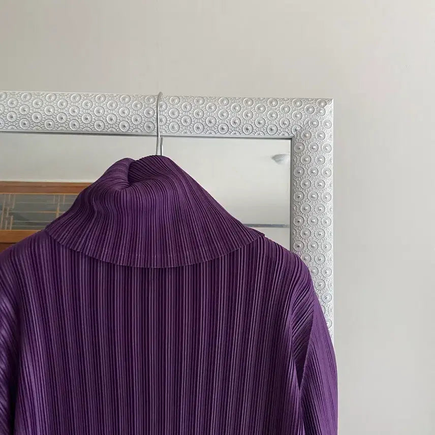 [BUNJANG] Pleats Please Purple Long Sleeve Top / 플리츠플리즈 새 상의 얼른 데려가주세요