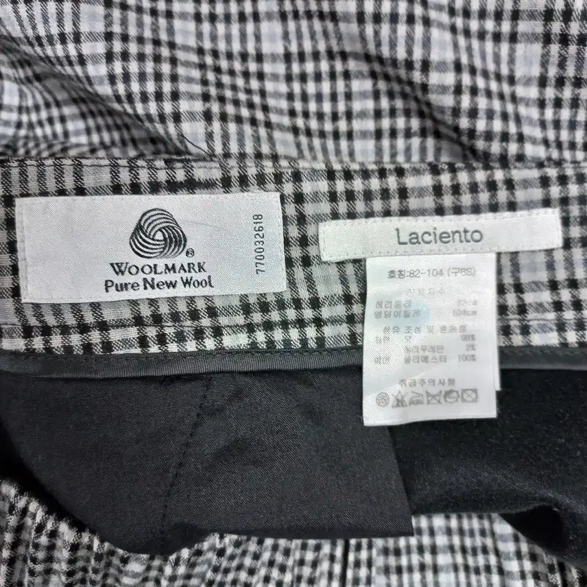 [BUNJANG] LACIENTO Black Check Pants Women&