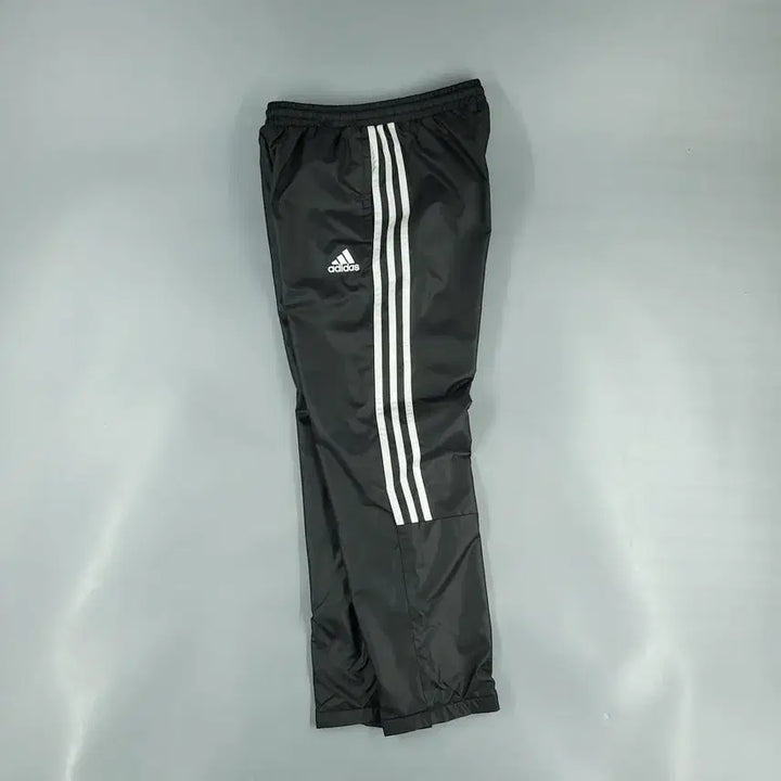 [BUNJANG] Adidas Kids Black Charcoal White Raglan Climastorm Sweatshirt Set / 아디다스 블랙 차콜 화이트 배색 로고 삼선 레글런 클라이마스톰 기모 바람