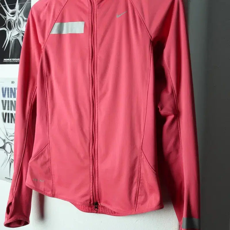 [BUNJANG] Nike Track Top Pink Fleece Jacket / W(S) 나이키 집업져지 트랙탑 기능성 핑크 기모 올드스쿨-179DA