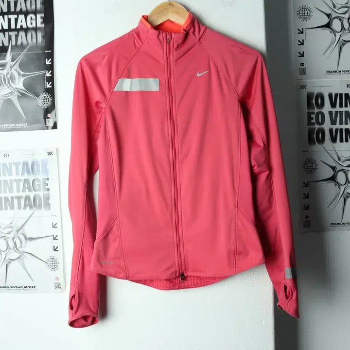 [BUNJANG] Nike Track Top Pink Fleece Jacket / W(S) 나이키 집업져지 트랙탑 기능성 핑크 기모 올드스쿨-179DA