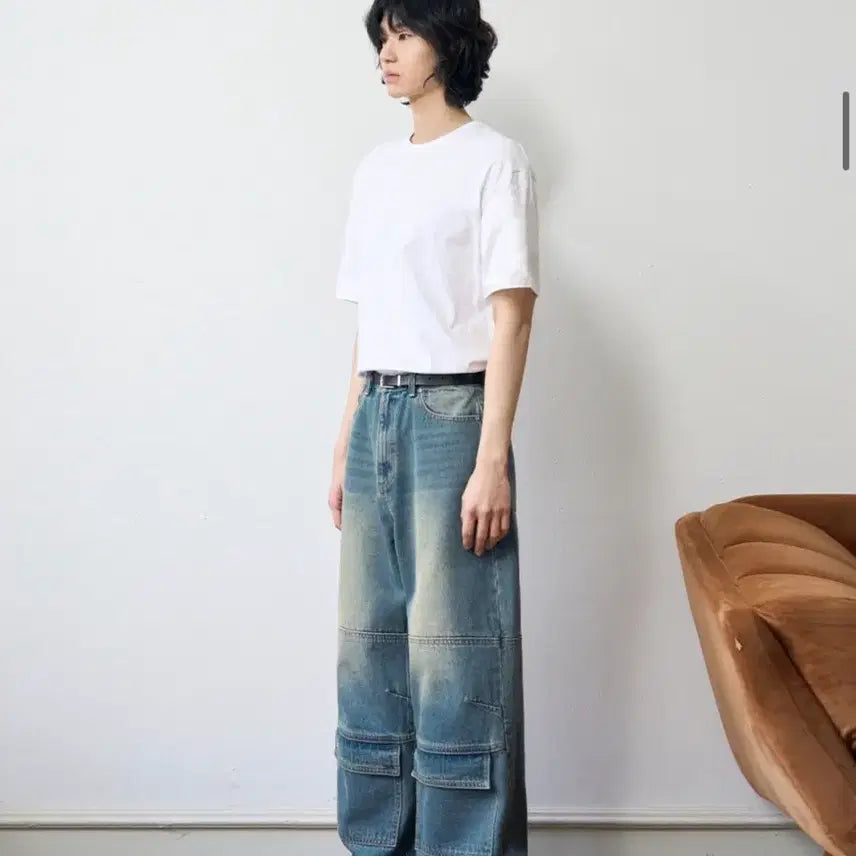 [SOLD OUT] (L)아워데이즈 빈티지 프론트 포켓 카고 데님 팬츠 BLUE 판매