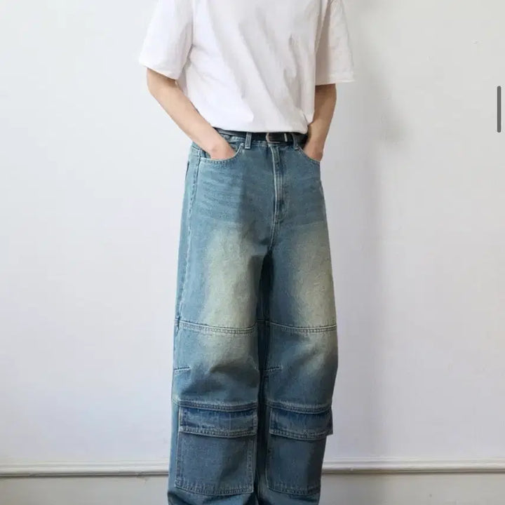 [SOLD OUT] (L)아워데이즈 빈티지 프론트 포켓 카고 데님 팬츠 BLUE 판매