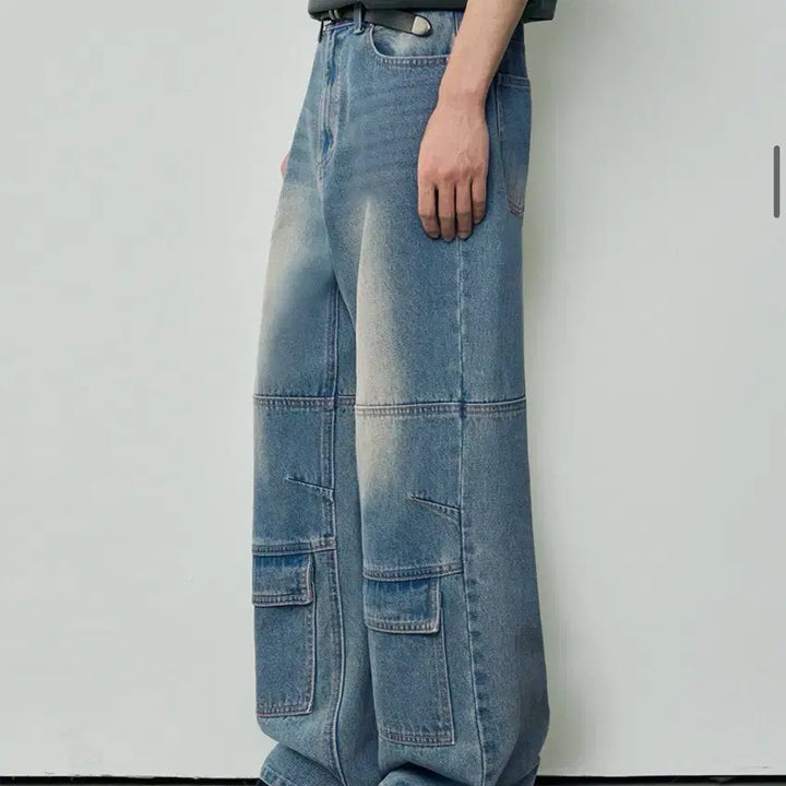 [SOLD OUT] (L)아워데이즈 빈티지 프론트 포켓 카고 데님 팬츠 BLUE 판매