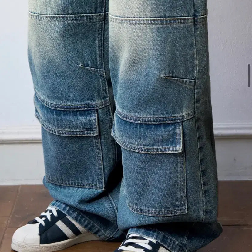 [SOLD OUT] (L)아워데이즈 빈티지 프론트 포켓 카고 데님 팬츠 BLUE 판매