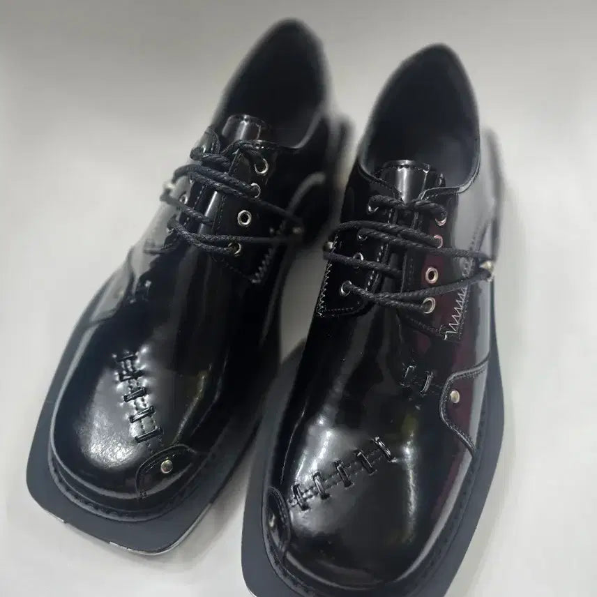 [BUNJANG] LIANSU Black Derby Platform Shoes / LIANSU. 블랙 더비. 플랫폼 슈즈. 미착.