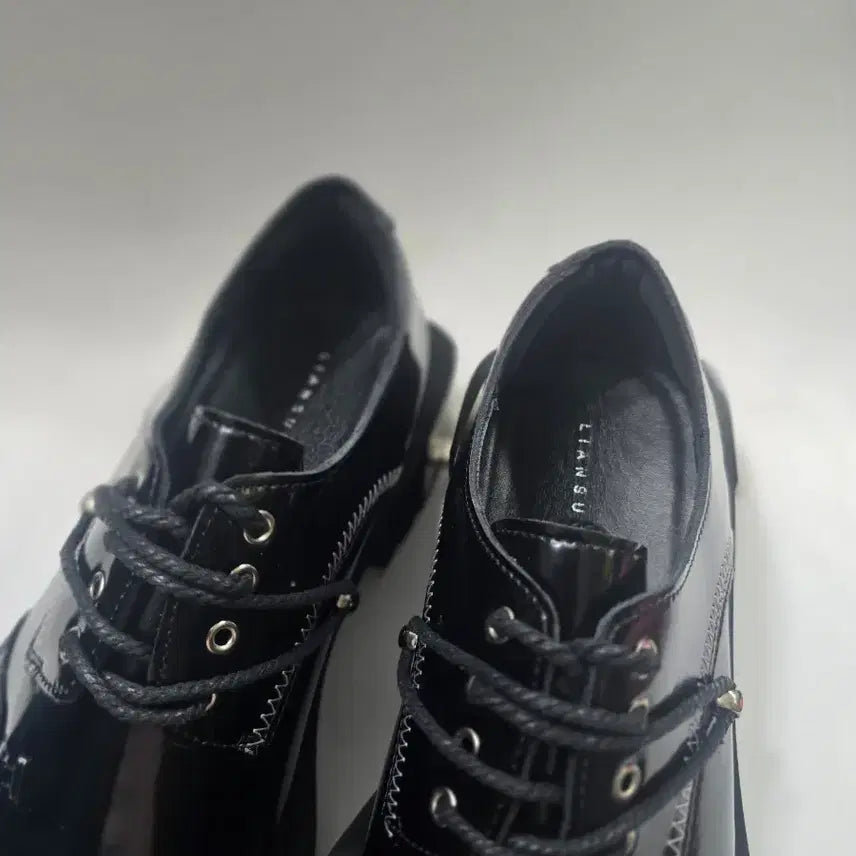 [BUNJANG] LIANSU Black Derby Platform Shoes / LIANSU. 블랙 더비. 플랫폼 슈즈. 미착.