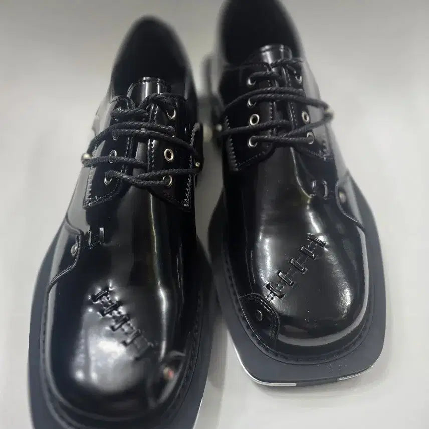 [BUNJANG] LIANSU Black Derby Platform Shoes / LIANSU. 블랙 더비. 플랫폼 슈즈. 미착.
