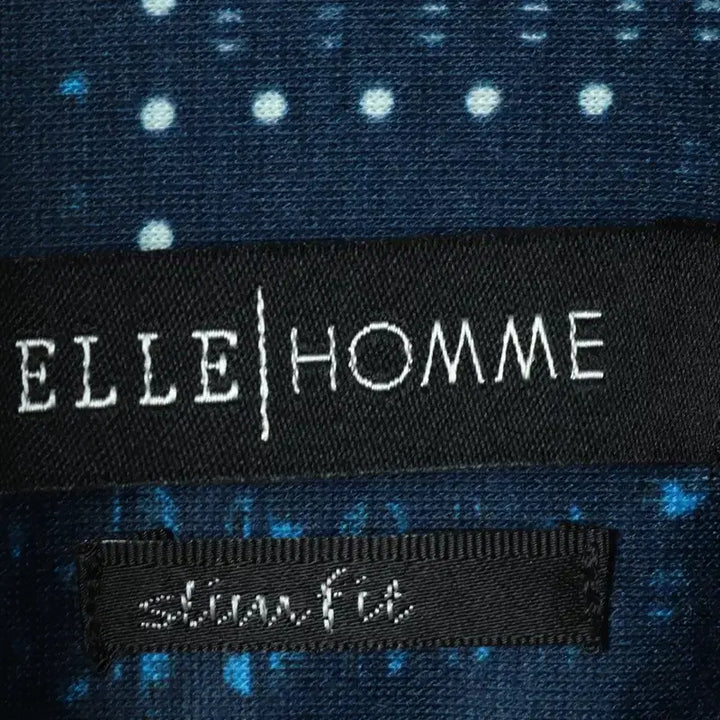 [BUNJANG] Elle Patterned Blue Shirt / (M) 엘르 셔츠 남방 패턴 블루 올드스쿨-179E1