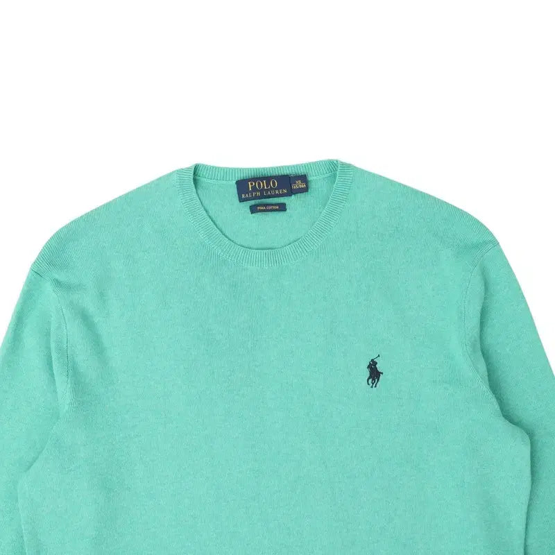 [BUNJANG] Polo Ralph Lauren Mint Pima Cotton Round Knit Sweater / 폴로 랄프로렌 민트 피마코튼 라운드 니트