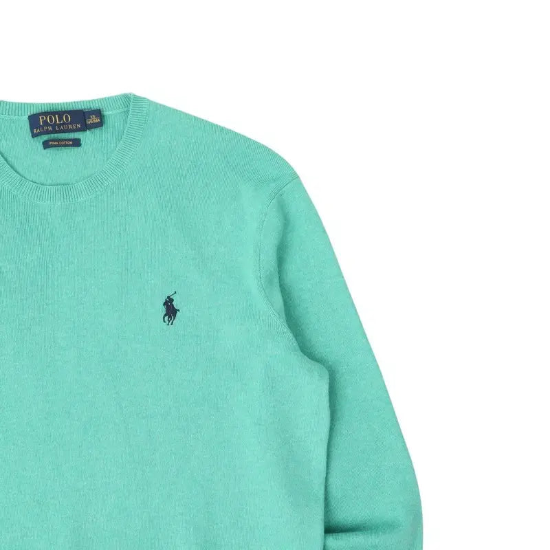 [BUNJANG] Polo Ralph Lauren Mint Pima Cotton Round Knit Sweater / 폴로 랄프로렌 민트 피마코튼 라운드 니트