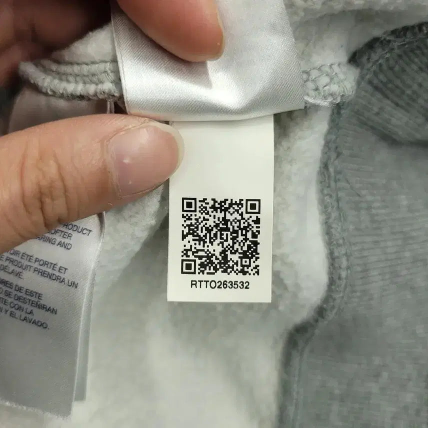[BUNJANG] Tommy Hilfiger Cotton Blend Hoodie / 타미힐피거 그레이 블랙 스펠아웃 로고 패턴 기모 코튼블렌드 후드 티셔츠